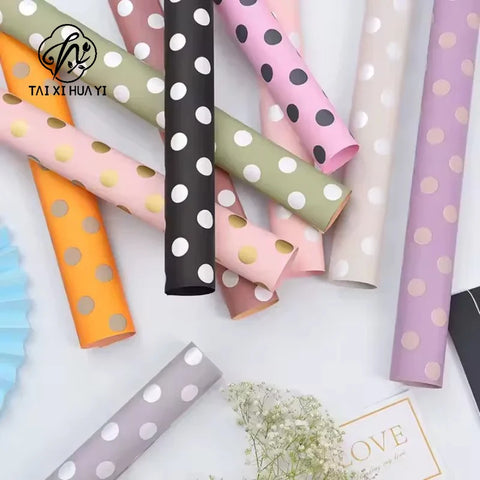 High Quality Wave Point Flower Packaging Paper for Bouquet Single-Sided Coated for Flower Shops