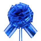 Matte Metallic Organza Pom Pom Pull Bows Floral Gift Wrapping Ribbon for Christmas Weddings Birthdays and Valentine's Day