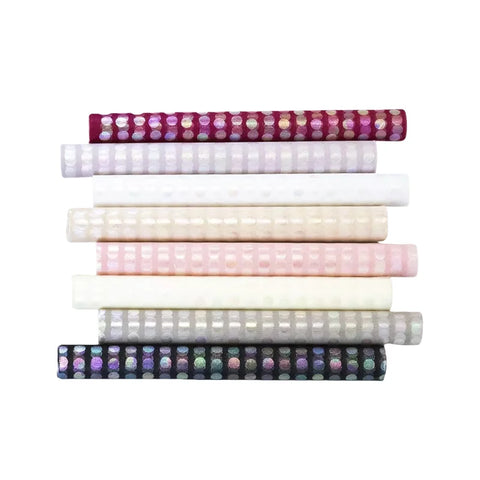 Colorful Wave Dot Flower Arrangement Packaging Mesh Single Side Coated Flower Yarn for Bouquet Packaging