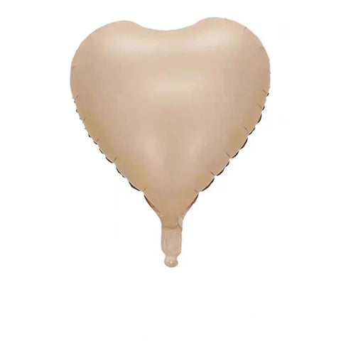 High Quality 18-Inch Star Heart Shape Foil Balloons Cream Caramel Coffee Retro Colors Gift Inflatable Decoration