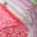 Virgin Pulp Style Rose Printed Waterproof Flower Wrapping Paper 6 Colors Paper Roll Florist Shop Material