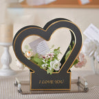 Luxury Gold Stamping Heart-Shaped Gift Boxes with Handle Offset Printing for Bouquets and Gifts