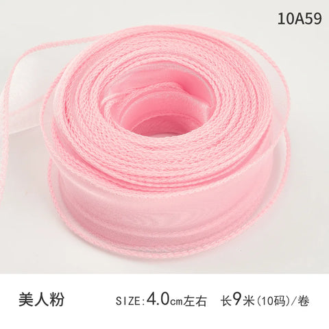 Fishtail Luxury Satin Silk Ribbon Fresh Flower DIY Material Wavy Edge Bow Ribbon Cake Edge Christmas
