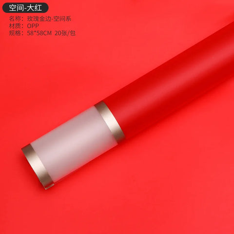 Double Gold Edge Jelly Film for Valentine's Day Flower Wrapping Craft Sticker Bouquet Wrapping Paper Wholesale