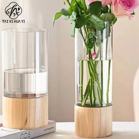 Modern Minimalist Acrylic Vase for Table Decoration Fresh Flower Bouquet Wrapping Floral Supplies-Packaging & Printing Products