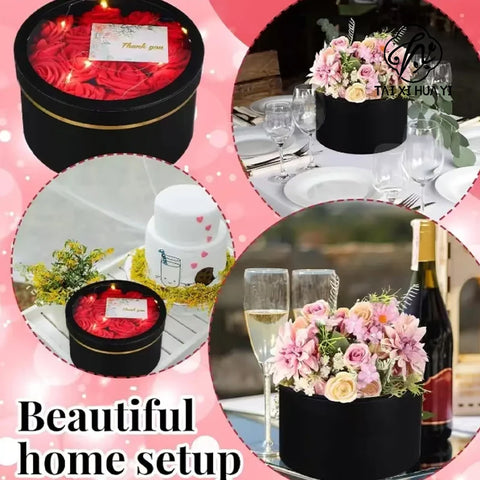 Wholesale Flower Gift Box Children's Kids New Born Baby Shower Gift Set Box with Transparent Lid Gift Hamper Box