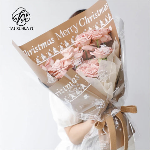 Waterproof Christmas Art Paper for Gift Wrapping Bouquet Packaging PE Coating Flower Wrapping Paper
