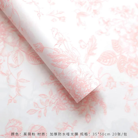Qixi Wave Gauze Fresh Bouquet Packaging Materials Korean Wave Design Pleats Single Side Coated Eco-Friendly Water-proof