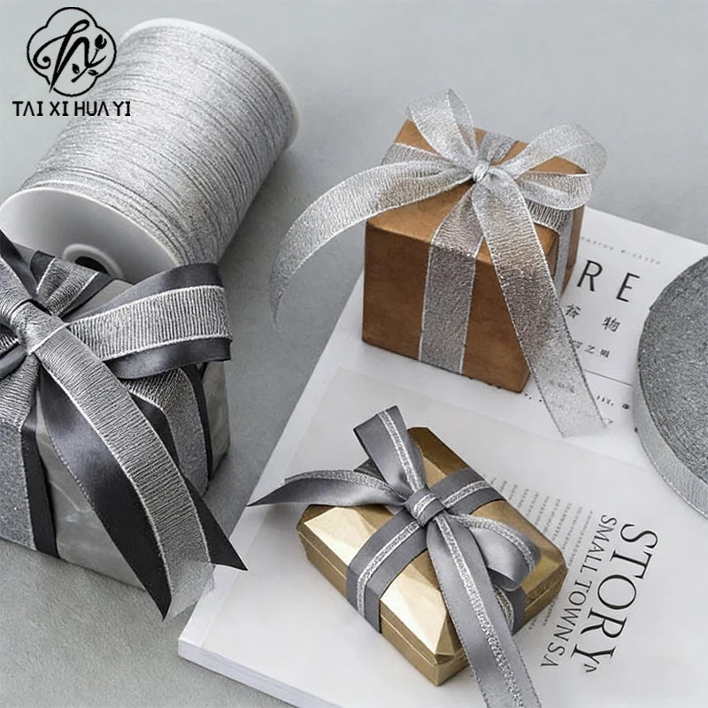 Satin Edge Organza Chiffon Ribbon Organza for Christmas Cake Handcrafted Gift Box Bow Decoration