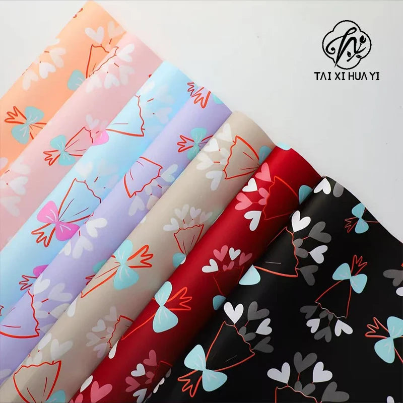 Valentine's Day Children's Day Gift Flower Packaging Paper Single-Sided Coated Waterproof Bow Design