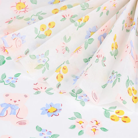 Garden Bear Soft Stretch Film 40*50cm Holiday Gift Wrap Moisture Proof Fresh Flower Bouquet Packaging