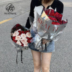 Valentine's Day Waterproof PE Coated Plastic Wrapping Paper 58*58cm for Bouquet Flower Gift Packaging