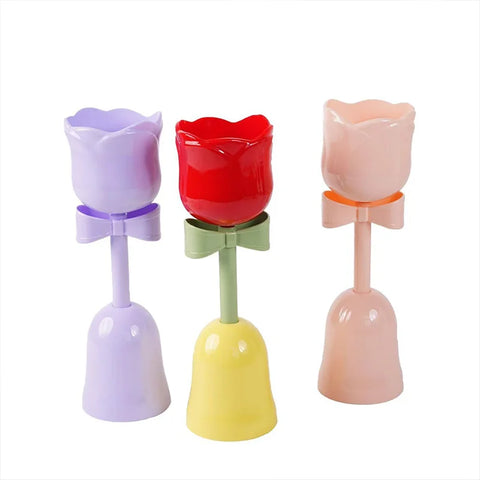 High Beauty Plastic Tulip Flower Cup Vase Creamy Style Floral Ornament for Fresh Bouquet Gift Home Decoration
