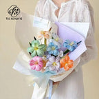 Fresh Flower Bouquet and Gift Wrapping 52x52cm Rose Pattern Embossed Specialty Paper with PE Coating for Valentine's Day
