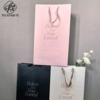 Valentine's Day Square Oversized Tote Ins-Inspired Flower Bouquet Wrapping Bag Lamination White Luxury Eco-Friendly Gift