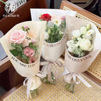 Transparent OPP Single Bouquet Bag PE Plastic Fresh Flower Packaging for Valentine's Day Roses Essential Supply for Flower Shops