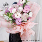 Large Grid Mesh PP Red Check Thickened Waterproof Disposable Floral Bouquet Recyclable Art Paper Wrapping Packaging