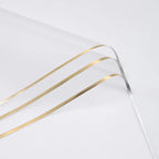 Waterproof Gold Edge Jelly Film Flower Wrapping Paper Matte Translucent Bouquet Recyclable Customizable Shop Packaging Material