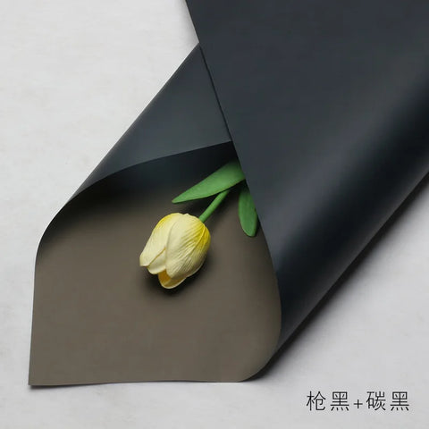 Handmade Ou Ya Two-Color Floral Wrapping Paper Waterproof Flower Packaging with Coating for Bouquets