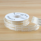 Hot Stamping English Ribbon Love Polyester Flower Gift Packaging Ribbon for Christmas and Weddings