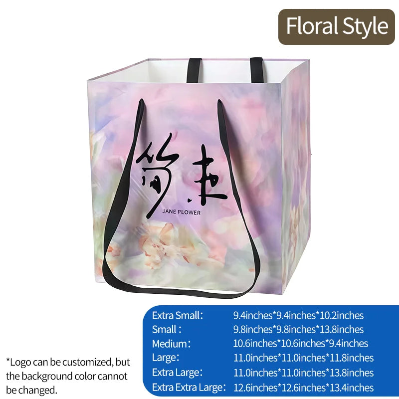 Flower Tote Bag Packaging Paper Bag Internet Famous square Hugging Bag Large Gift Bouquet Handbag