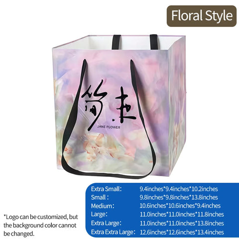 Flower Tote Bag Packaging Paper Bag Internet Famous square Hugging Bag Large Gift Bouquet Handbag