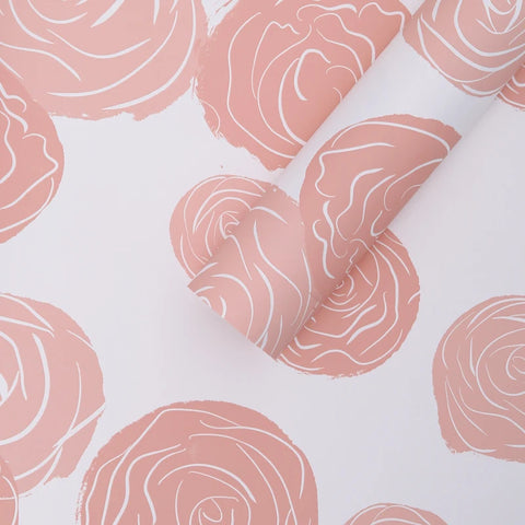 DIY Valentine's Day Gift 58*58cm Art Paper Rose & Carnations Wrapping Paper Virgin Pulp Style Flower Wrapping Paper