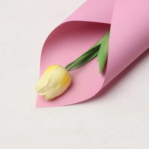 Handmade Ou Ya Two-Color Floral Wrapping Paper Waterproof Flower Packaging with Coating for Bouquets