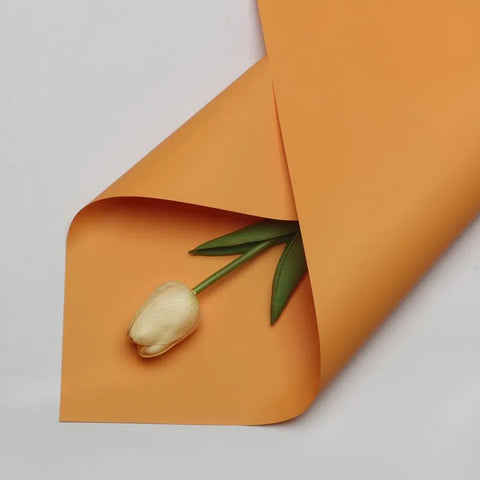 Handmade Ou Ya Two-Color Floral Wrapping Paper Waterproof Flower Packaging with Coating for Bouquets