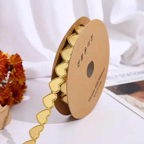 Luxury 520 Love Floral Bouquet Ribbon Christmas Wedding Polyester Ribbon for Cake Baking and Gift Packaging