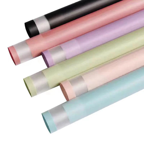 High Quality Thick Waterproof Flower Wrapping Tissue Paper Double Sided with Fog Surface Matte Color for Birthday Packaging Roll