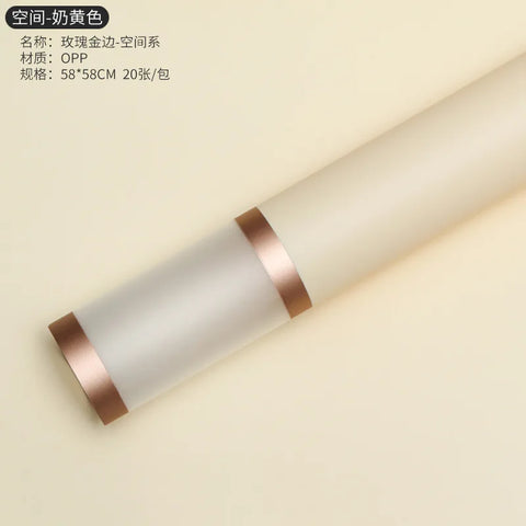 Double Gold Edge Jelly Film for Valentine's Day Flower Wrapping Craft Sticker Bouquet Wrapping Paper Wholesale