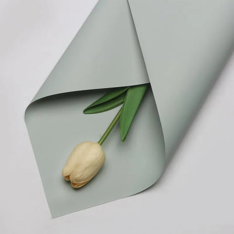 Handmade Ou Ya Two-Color Floral Wrapping Paper Waterproof Flower Packaging with Coating for Bouquets