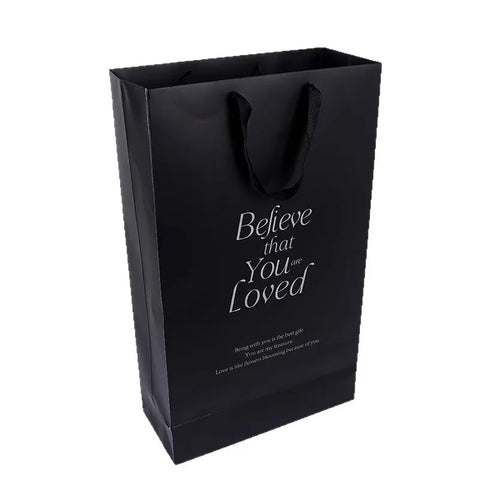 Valentine's Day Square Oversized Tote Ins-Inspired Flower Bouquet Wrapping Bag Lamination White Luxury Eco-Friendly Gift