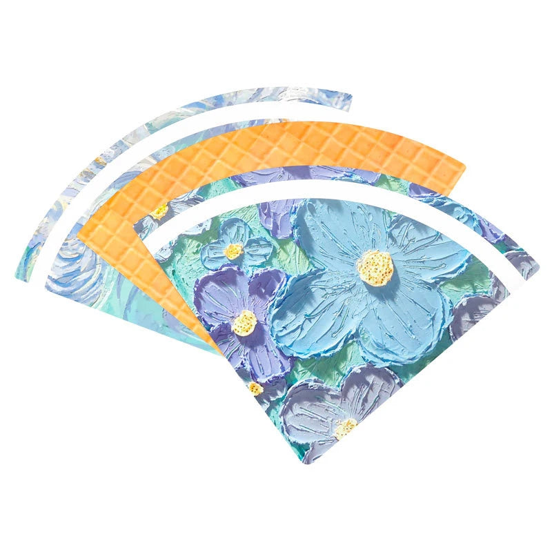 Unique Ice Cream Cone Shape Flower Wrapping Paper Thick Cardboard Gift Paper for Bouquet Packaging Gravure Printing Compatible