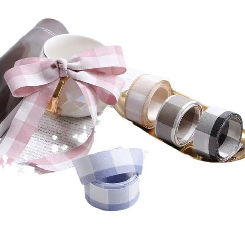 2.5CM Luxury Hot Stamping English Ribbon Love Polyester Flower Gift Packaging Ribbon for Christmas and Weddings