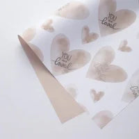 Waterproof Ouya Paper Valentine's Day Bouquet Packaging Single Side Coated Love at First Sight
