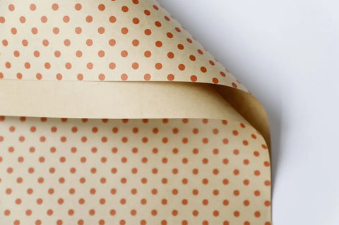 Single-Sided Polka Dot Kraft Wrapping Paper Recyclable Christmas Dotted Packaging Gift Wrap Gift Wrapping Paper