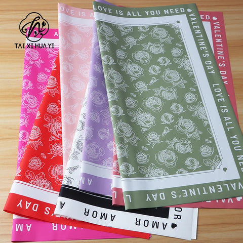 Valentine's Day Waterproof Single Eco-Friendly Thickened Floral Gift Wrapping Paper Garden Flower Wrapping Paper