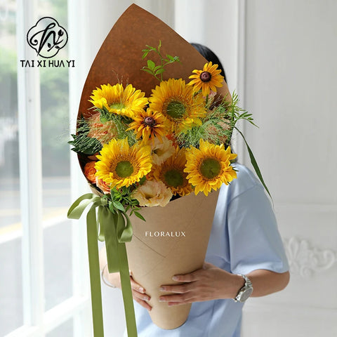 Extra Large Giant Ice Cream Floral Thick Sturdy Specialty Paper PE Coated Single Side Waterproof Fresh Flower Bouquet Wrapping