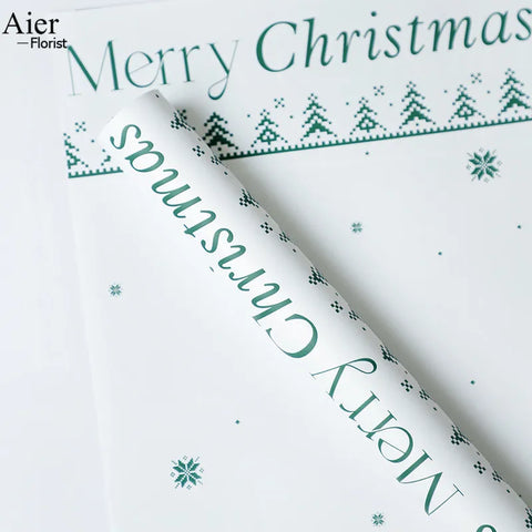 Waterproof Christmas Art Paper for Gift Wrapping Bouquet Packaging PE Coating Flower Wrapping Paper