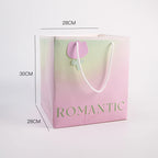 Colorful Square Eco-friendly Recyclable Flower Bouquet Handbag Packaging Kraft Paper for Valentine's Day Mother's Day Gifts