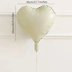 High Quality 18-Inch Star Heart Shape Foil Balloons Cream Caramel Coffee Retro Colors Gift Inflatable Decoration