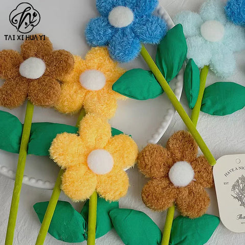 Teacher's Day Single Sunflower Plush Doll Bouquet-Smile Design DIY Floral Craft Supplies for Festival Gift Guangdong China
