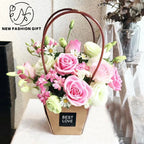 Portable & Reusable Waterproof Paper Tube for Fresh Flower Arrangements DIY Rose Bouquet Packaging Boxes Flower Art