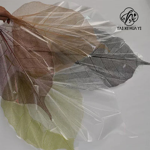 2025 New Flower Wrapping Stretch Film 72x33cm Leaf Shape Translucent Waterproof Florist Supplies