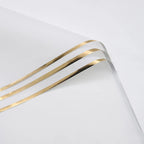 Waterproof Gold Edge Jelly Film Flower Wrapping Paper Matte Translucent Bouquet Recyclable Customizable Shop Packaging Material