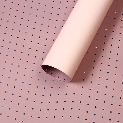 High-End Aluminum Plated Round Dot Thickened Wrapping Paper Small Waterproof Flower Design Single Side Coating