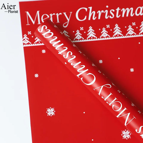 Waterproof Christmas Art Paper for Gift Wrapping Bouquet Packaging PE Coating Flower Wrapping Paper