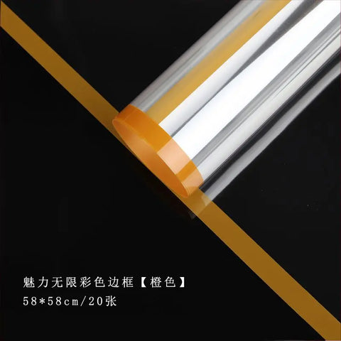 Transparent Border Coated Single-Sided OPP Waterproof Eco-Friendly Recyclable Offset Printing Compatible Flower Paper